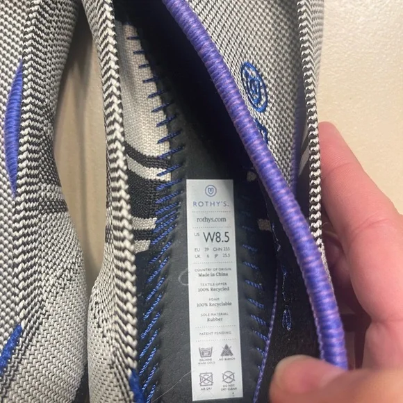 Rothy's The Point Inverse Stripe Flats - Picture 3 of 7